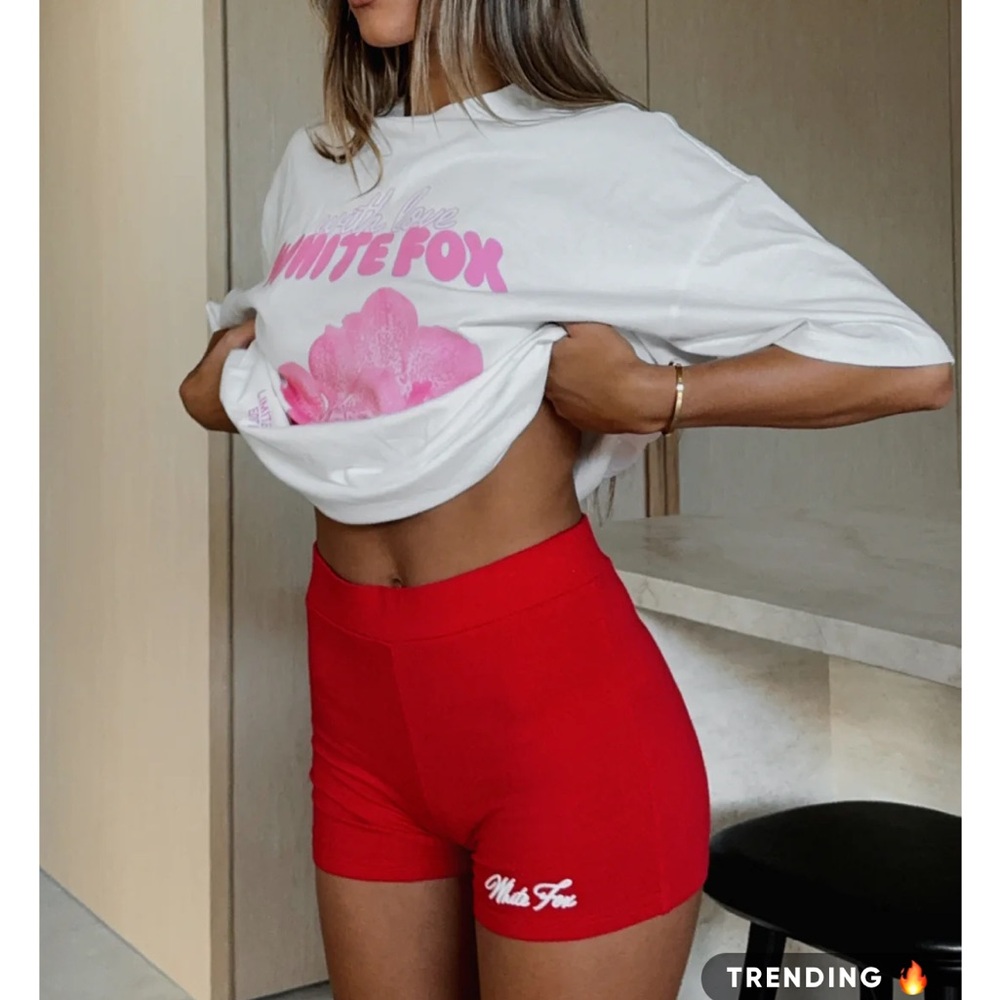 With Love Bike Shorts Red